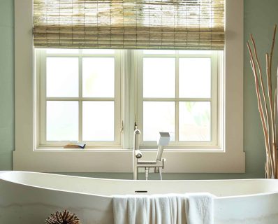 bathroom with large soaking hub